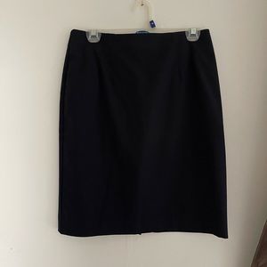 Navy pencil skirt